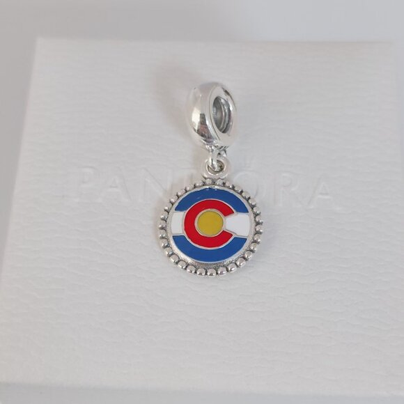 Pandora Colorado Flag Exclusive Dangle Charm S925 Silver with box - Picture 3 of 10